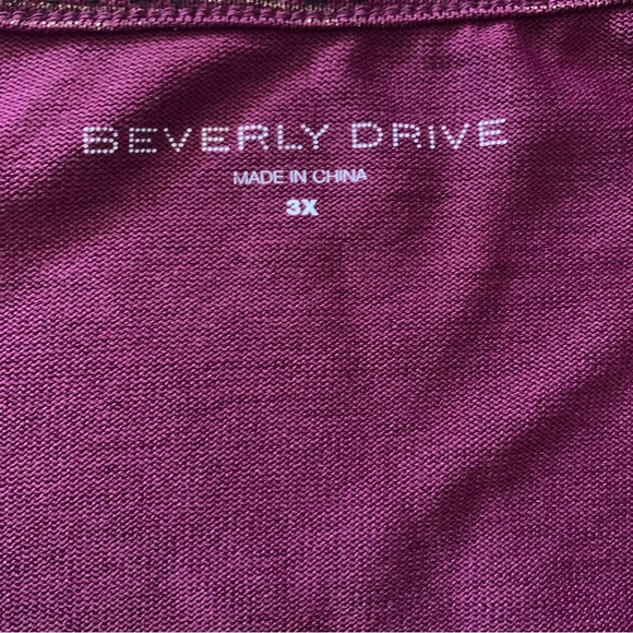 Beverly Drive 3x women’s Purple blouse Plus Size, Shining - Picture 4 of 8